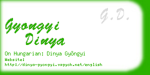 gyongyi dinya business card