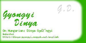 gyongyi dinya business card